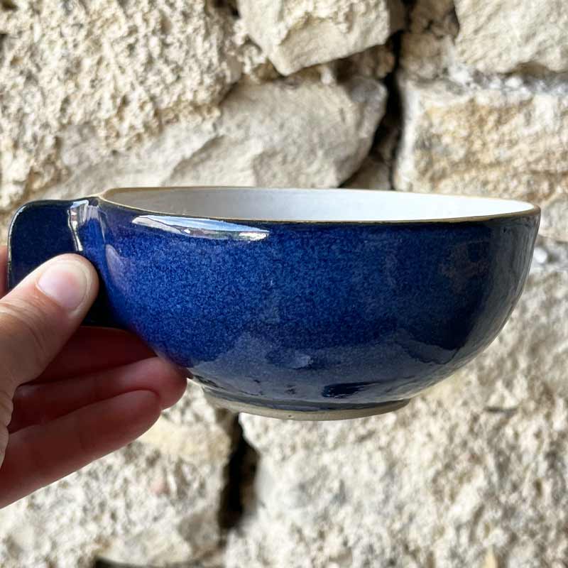 tasse ceramique bleu