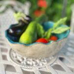 saladier bleu céramique